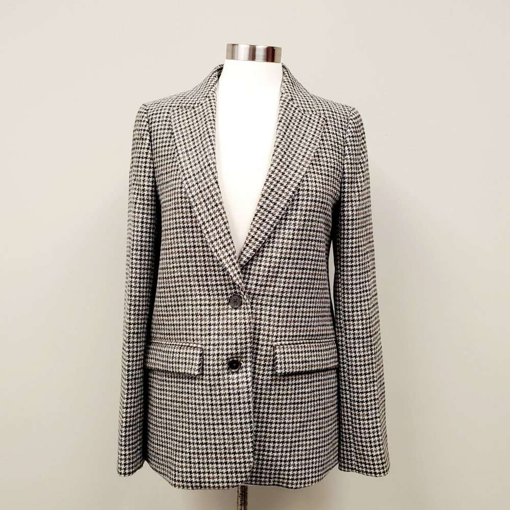 J. Crew Sommerset Blazer in houndstooth English Wool Sz 6T NWOT
